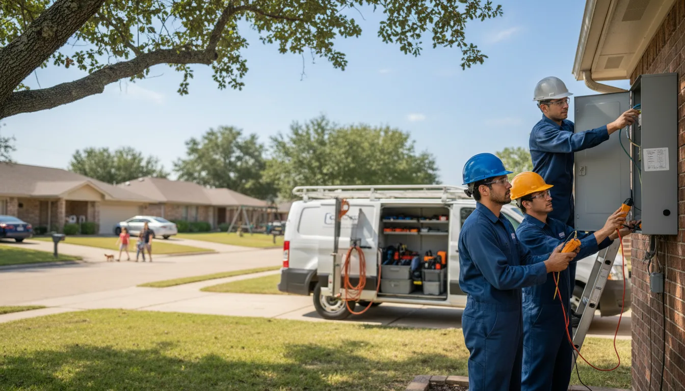 Certified electrician providing emergency electrical services in Satin, TX